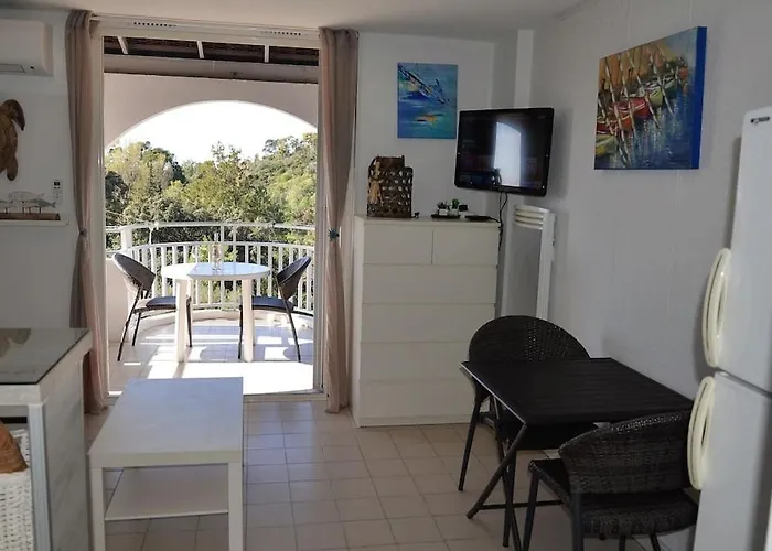 Vue Mer- Beau - Terrasse Abritee - Wi-fi - Climatisation - Parking Gratuit-classe 3 Etoiles Lägenhet Le Lavandou